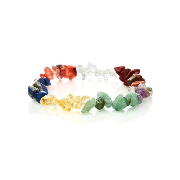 7 Chakra Raw Crystal Bracelet - Chakra Healing Beads